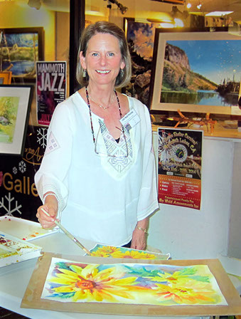 Lynn Marit Peterson watercolor paining at Mono Council for the Arts
